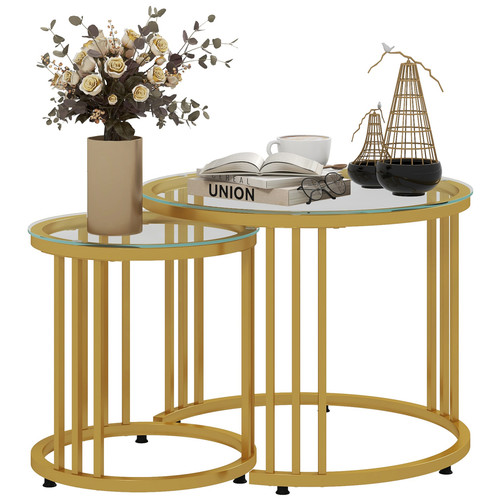 Homcom set round nesting - homcom,