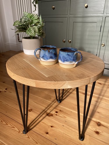 45cm handmade solid oak round - solid,