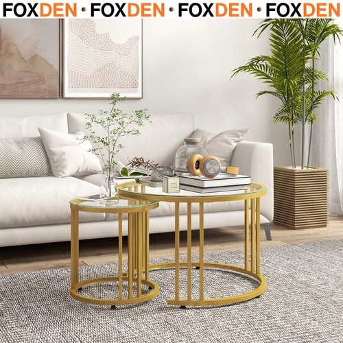 Coffee table set round - coffee, 2