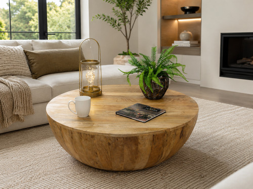Large round solid - solid, wood