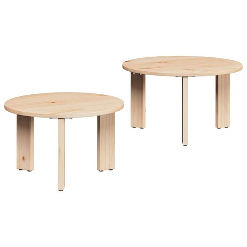 Coffee table round solid pine - round,