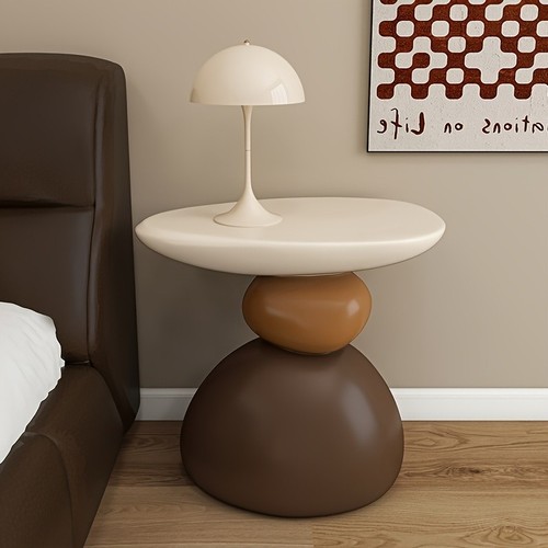 Modern resin side table stone - modern,