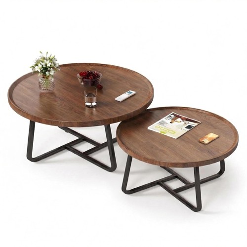 Round coffee table set 2 - table, of