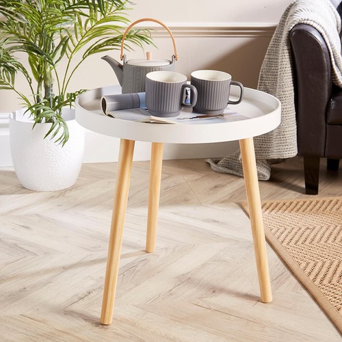 White round coffee table - white,