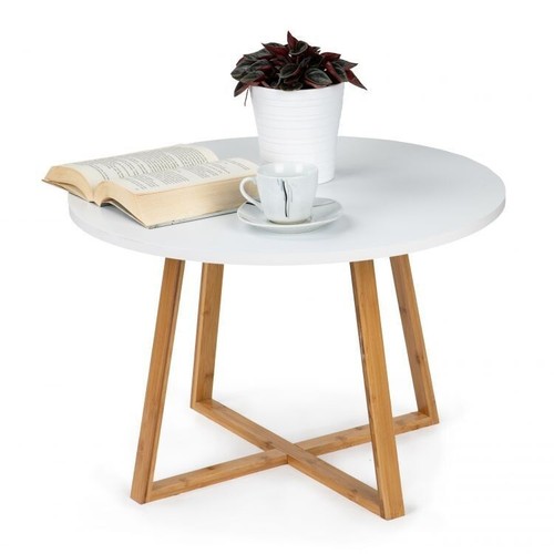 Modern round coffee table - coffee, with