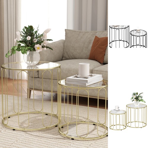 Round coffee table set 2 - set, of