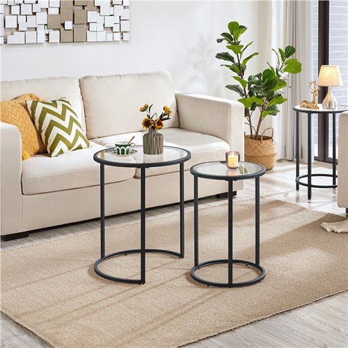 Round nesting coffee table - round,