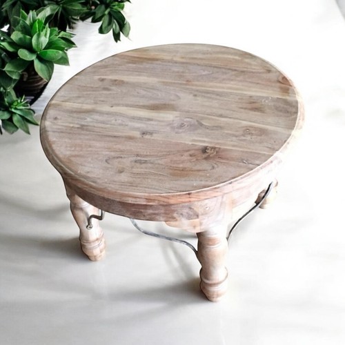 Msl light brown round wooden - brown,