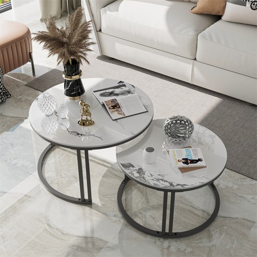 Round marble nesting coffee - marble,