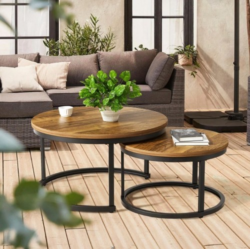 Tribesigns round coffee - coffee, table