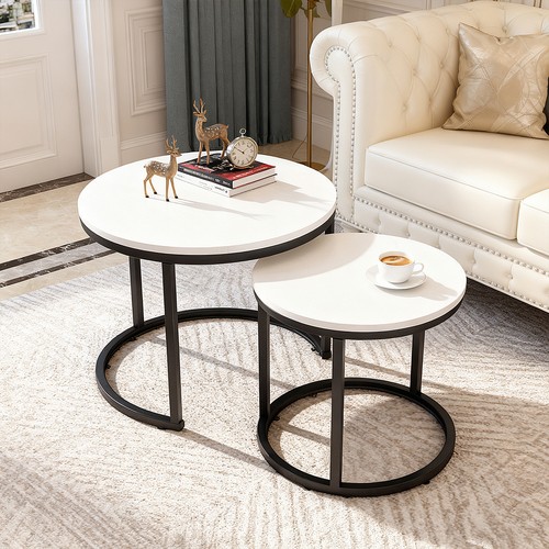 Round nesting coffee tables - coffee,
