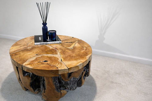 Solid teak root coffee table - solid,