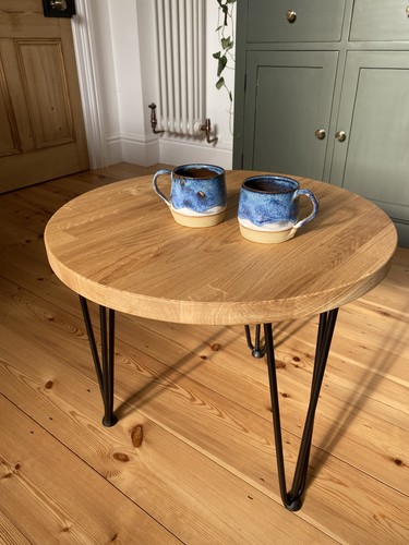50cm handmade solid oak round - handmade,
