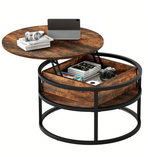 Coffee table round - lift, top