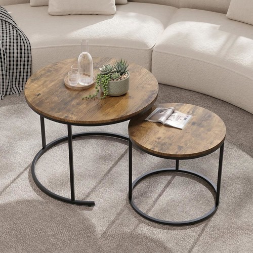 Round nesting coffee table - nesting,