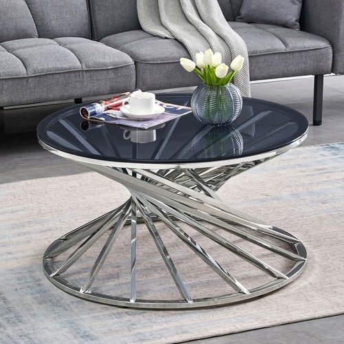 Round coffee table - coffee,