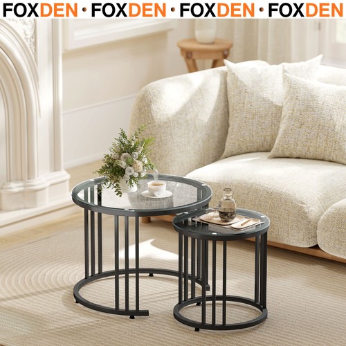 Coffee table set round - of, 2