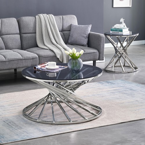 Round coffee table and side - round,