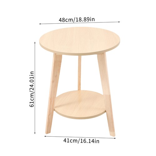 Tier round wooden coffee - 2-tier,