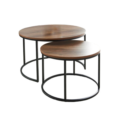 Round coffee table - coffee, 2
