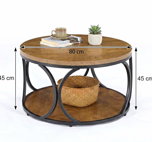 Round coffee table wood - table,