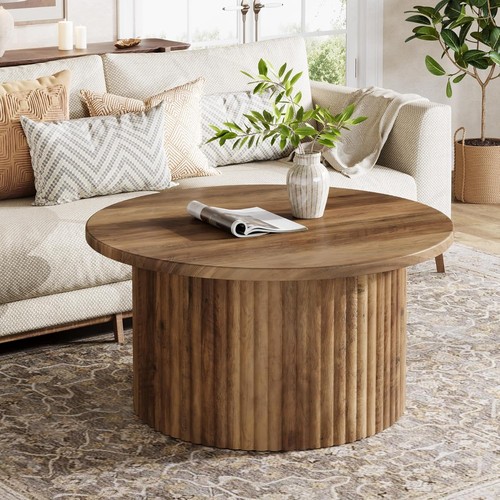 Round coffee table - coffee, table,