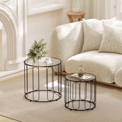 Round coffee table set 2 - round,