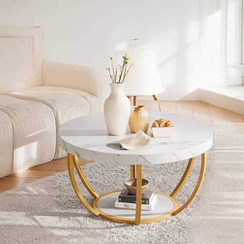 Modern round coffee table - round,