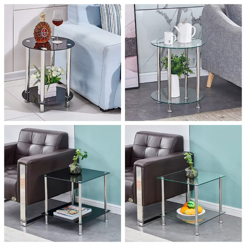 Tier square round end - 2-tier, table