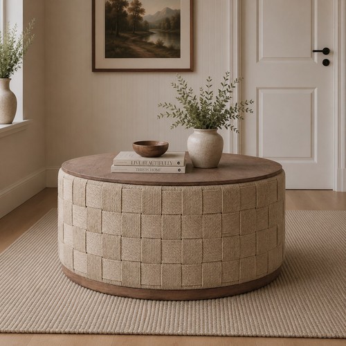 Round woven rope coffee - woven,