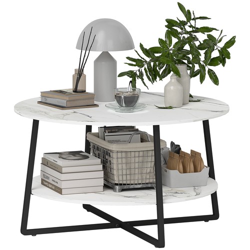 Homcom round coffee - homcom, table