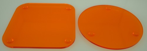 Coasters square round - &,