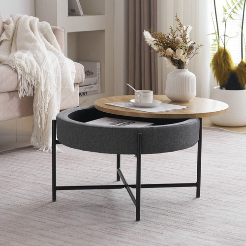 Round coffee table - round, with