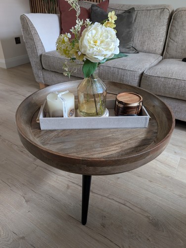 Boa mango wood round - wood, coffee