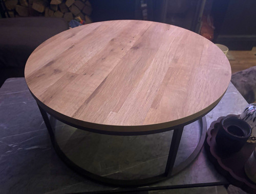Round coffee table wood - table,