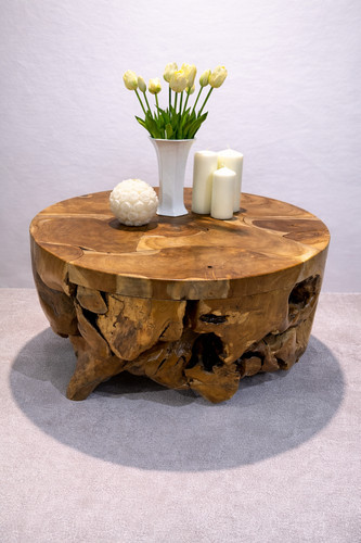 Solid teak root coffee table - solid,
